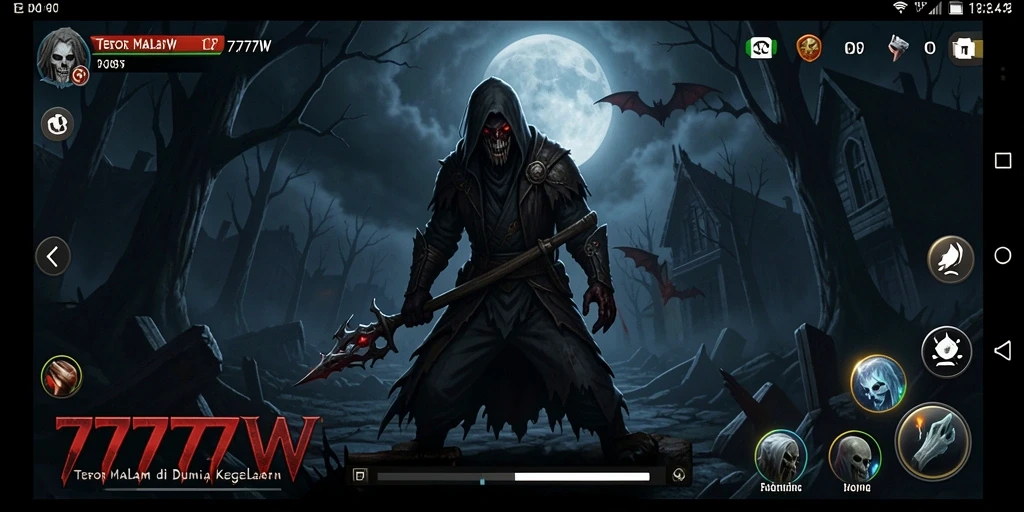 Gameplay menegangkan di lingkungan yang gelap dan menyeramkan.