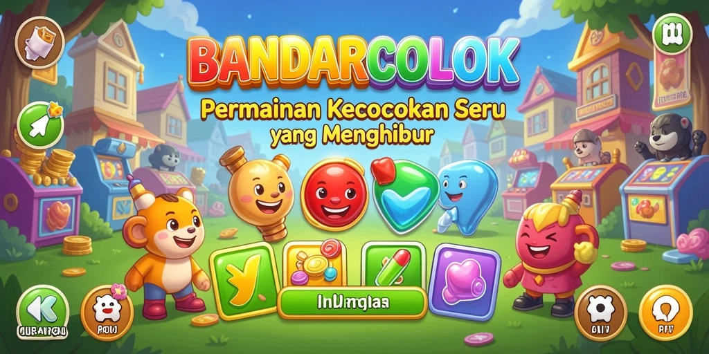 Tampilan gameplay seru dari BANDARCOLOK dengan ikon berwarna-warni.