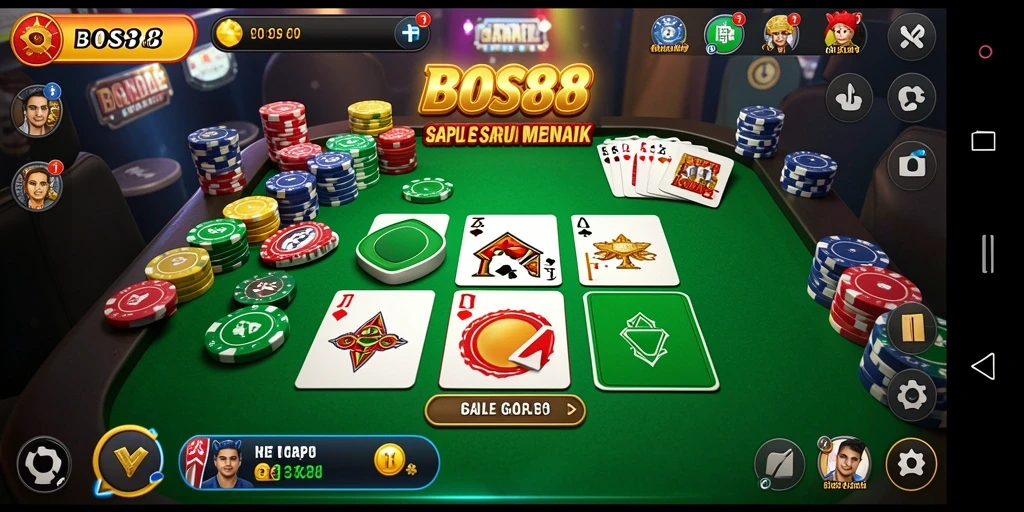 Tampilan gameplay Gaple seru di BOS88 dengan fitur interaktif.