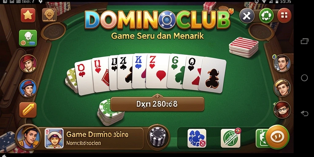 Screenshot gameplay DOMINOCLUB dengan visual yang menarik.