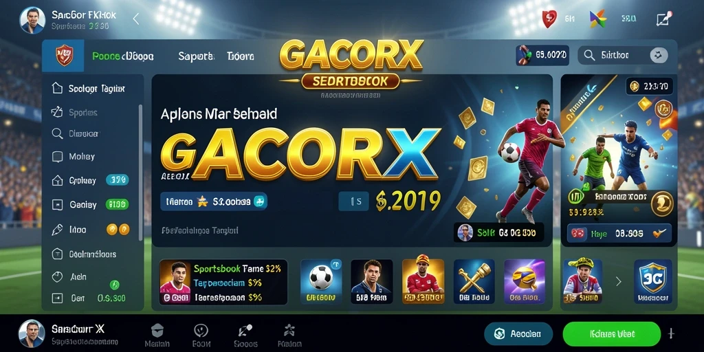 Tampilan antarmuka GACORX saat memasang taruhan olahraga.
