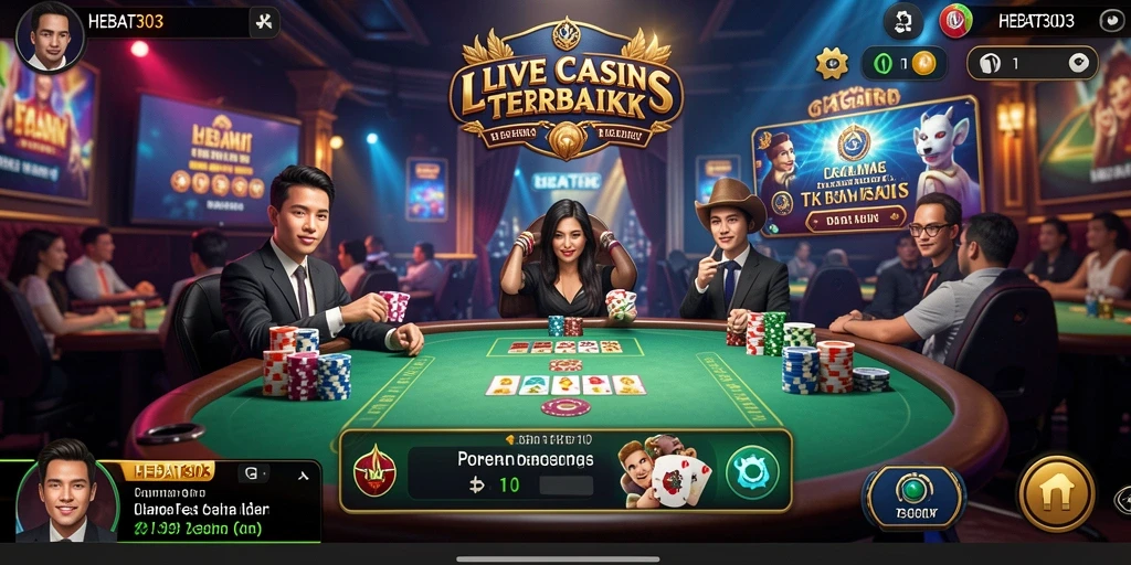 Tampilan gameplay Live Casino yang mendebarkan dan interaktif.