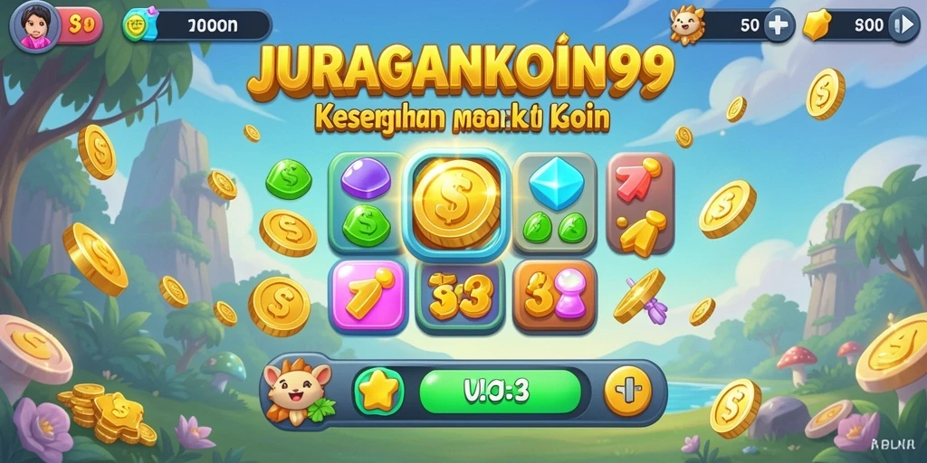 Gameplay menarik dengan koin-koin berwarna dalam JURAGANKOIN99.