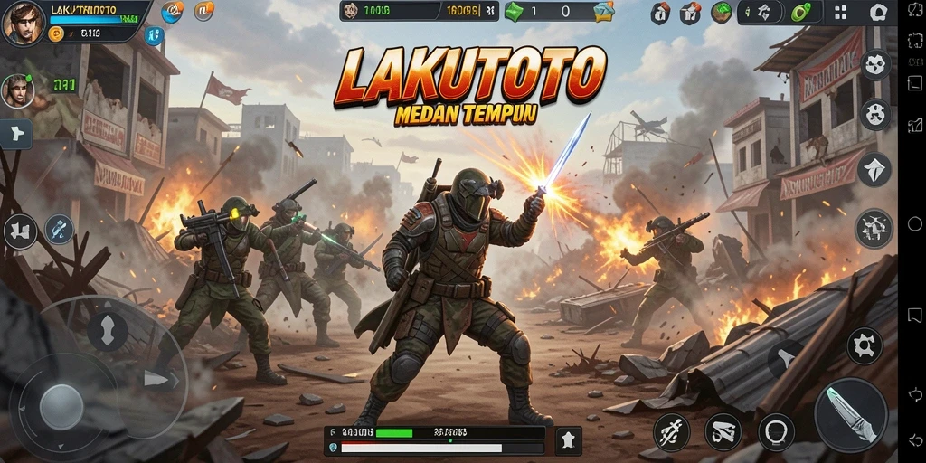 Tampilan screenshot game LAKUTOTO yang menunjukkan aksi pertarungan seru.