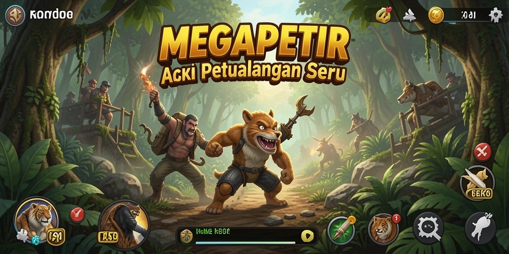 Tampilan aksi seru dalam game MEGAPETIR yang memukau.