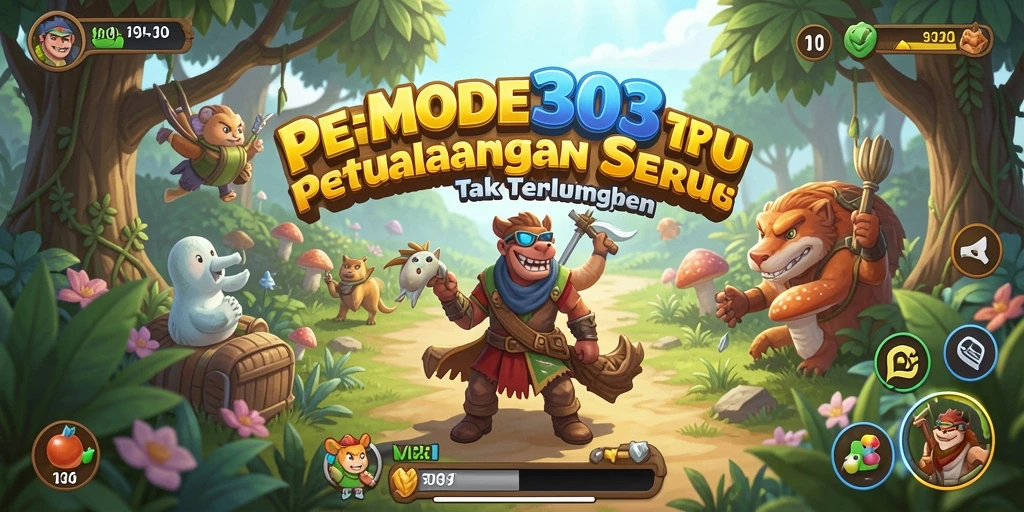 Screenshot menunjukkan karakter utama dalam aksi petualangan yang mendebarkan.