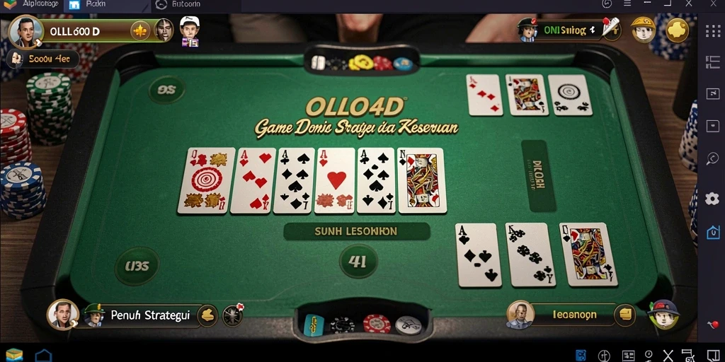 Screenshot utama OLLO4D menampilkan gameplay Domino yang seru.