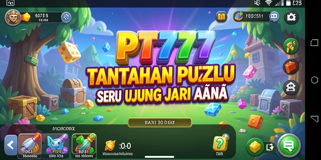 Tangkapan layar utama PT777 menampilkan gameplay Puzzle yang seru dan menantang.