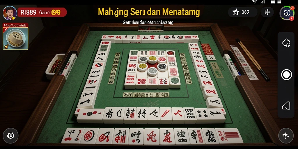 Screenshot gameplay RI889 menampilkan ubin Mahjong yang menarik dan tantangan seru.