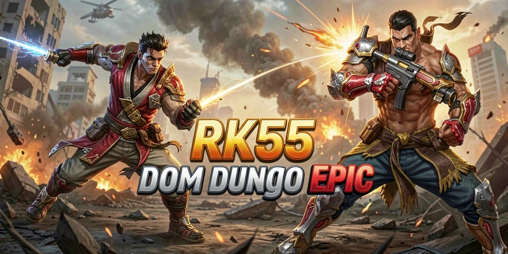 Tampilan menakjubkan dari gameplay Action RK55 yang mendebarkan.