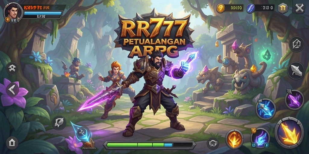 Screenshot gameplay RR777 menampilkan pertarungan epik dan eksplorasi dunia.