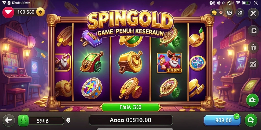 Screenshot SPINGOLD menampilkan gameplay slot yang dinamis dan menarik.