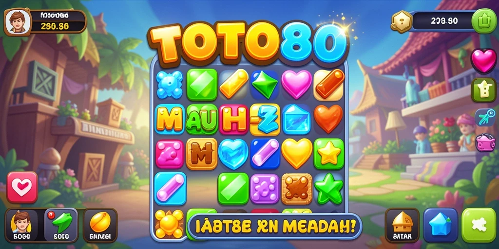 Tampilan gameplay seru di TOTO80 dengan kombinasi item.